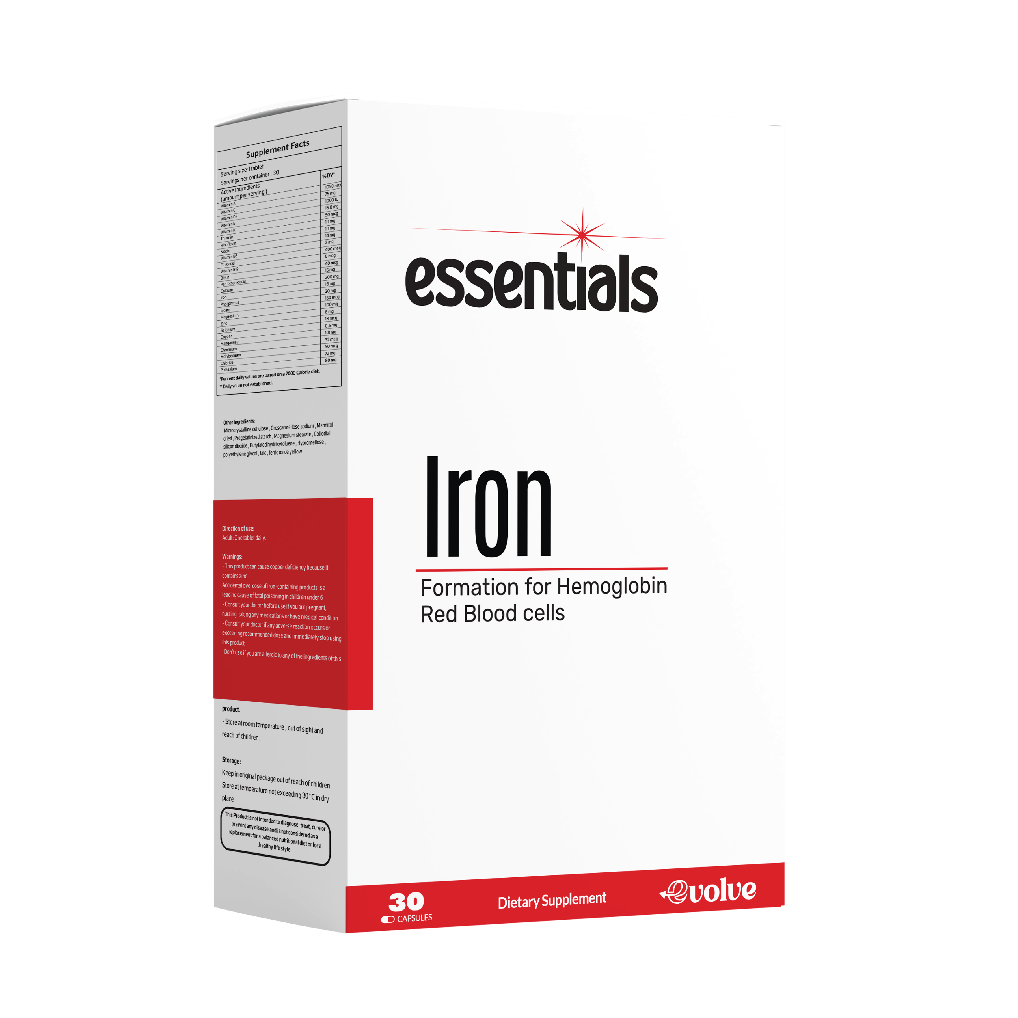 ESSENTIALS IRON (Formation for Hemoglobin - Red Blood Cells)