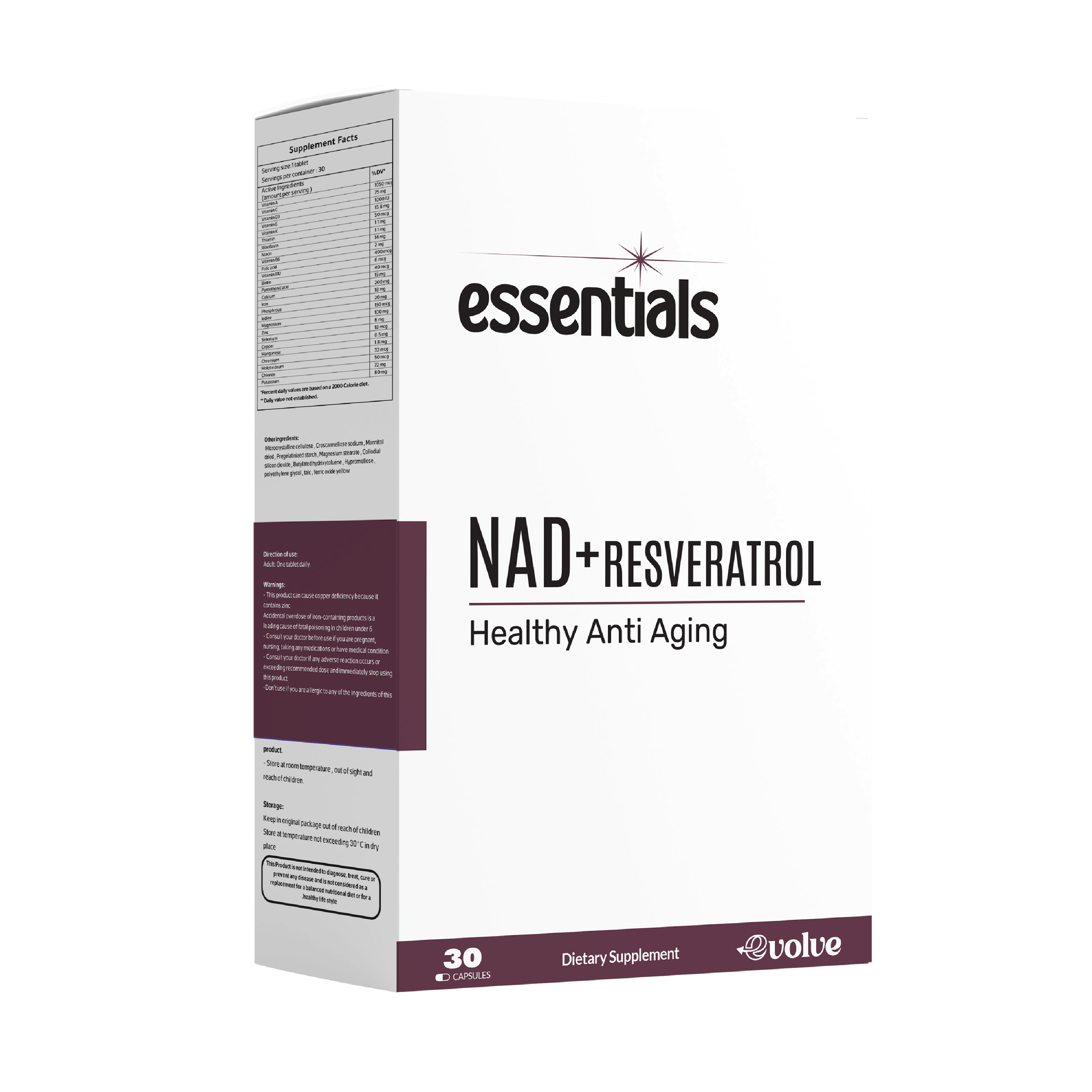 ESSENTIALS NAD+ RESVERATROL (Healthy Anti-Aging)