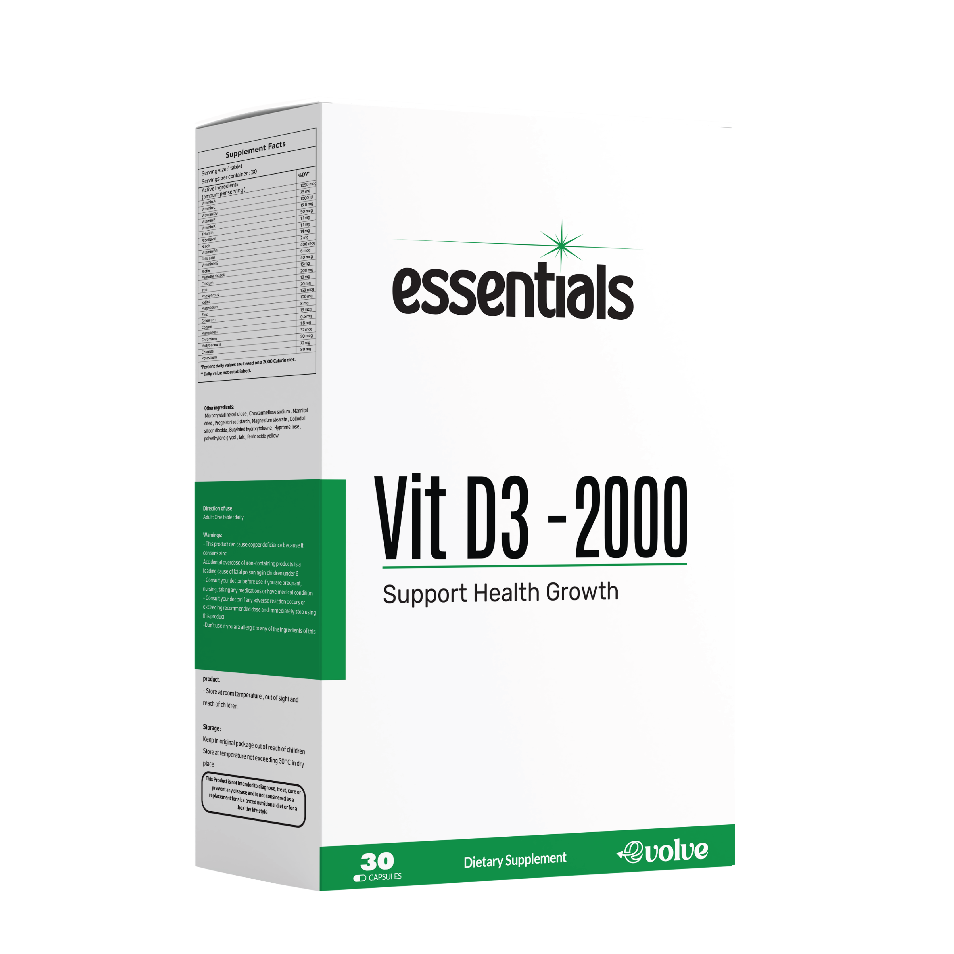 ESSENTIALS VIT D3-2000 (Support Health Growth)