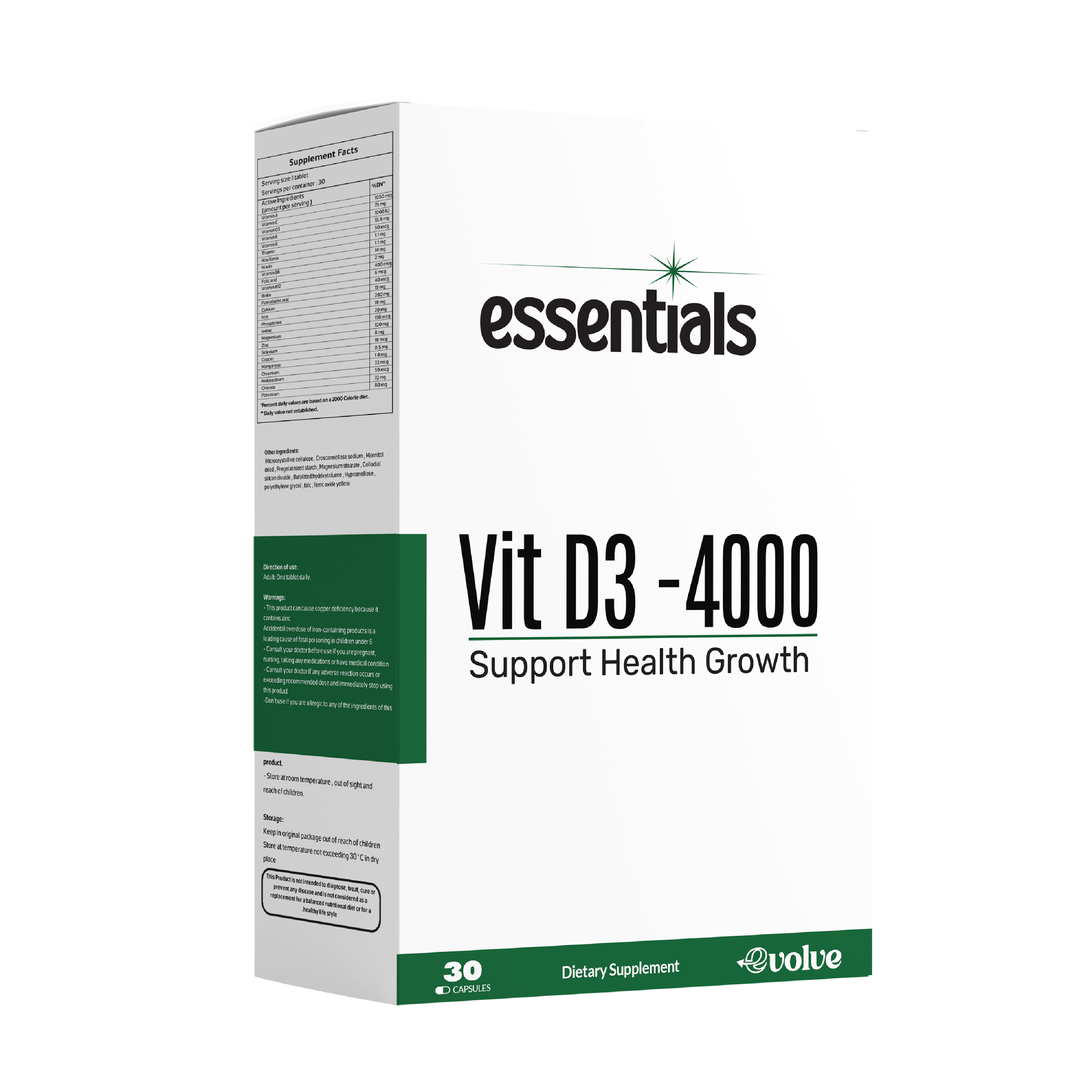 ESSENTIALS VIT D3-4000 (Support Health Growth)